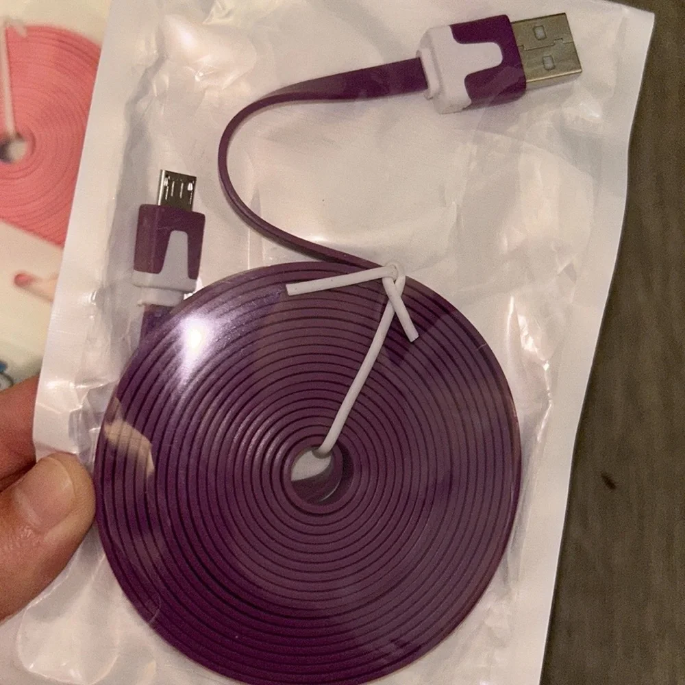 Bundle sale flat noodle usb data sync charger cable